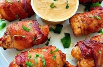 air fryer bacon wrapped chicken bites