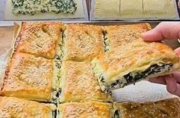 Spinach and Cheese Puff Pastry Squares
